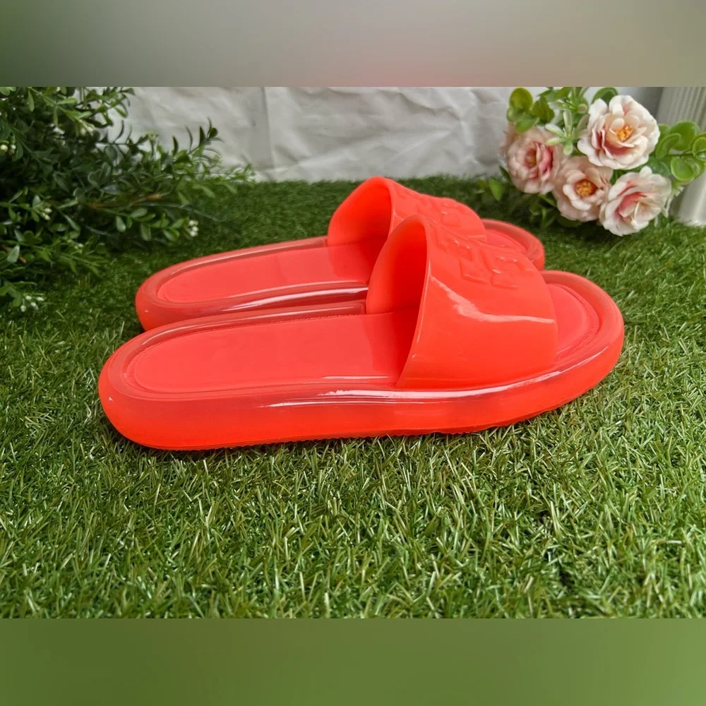 Women’s Coral Slide Sandals - Glossy Jelly Comfort